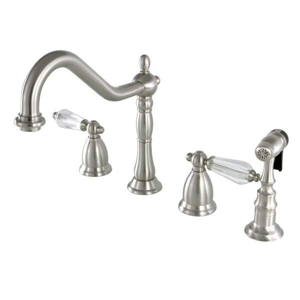 KS1798WLLBS Widespread Kitchen Faucet, Brushed Nickel